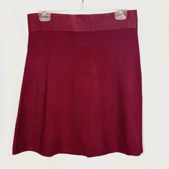 Loft Maroon Knit Skirt - Picture 2 of 4